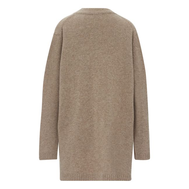 Alba Woollen Cardigan | Beige