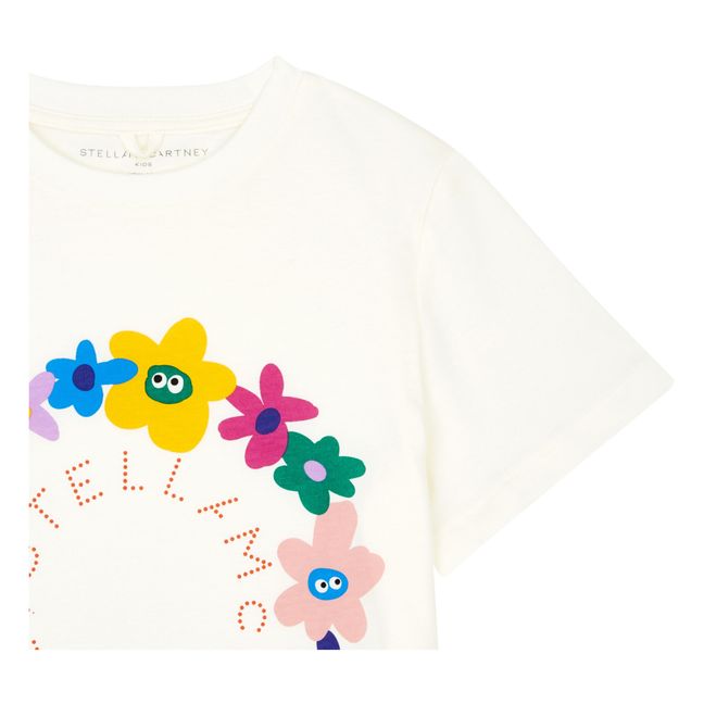 T-Shirt Krone Blumen | Weiß