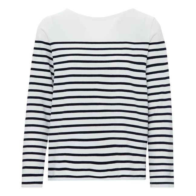 Organic Cotton Striped T-Shirt - Women’s Collection | White