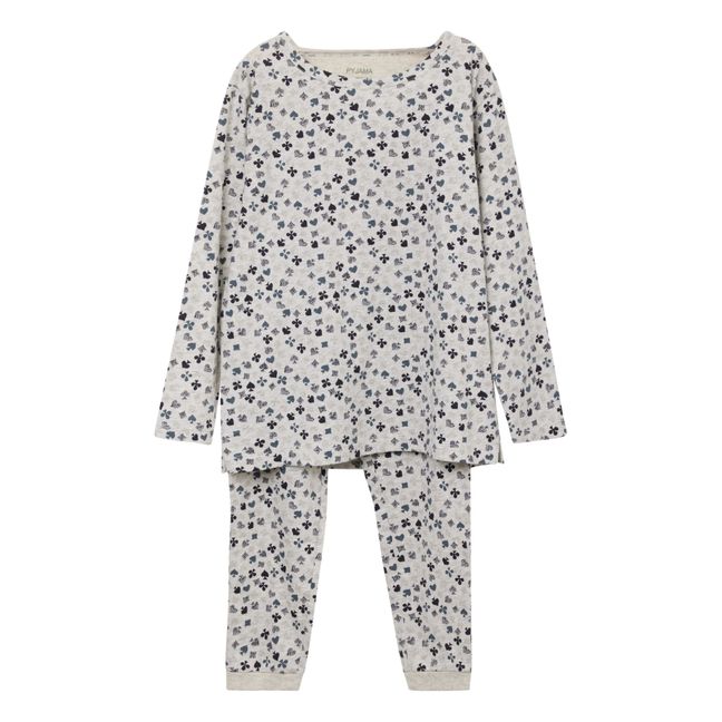 Pyjama T-Shirt + Pantalon Jersey Coton Bio Planet | Gris chiné