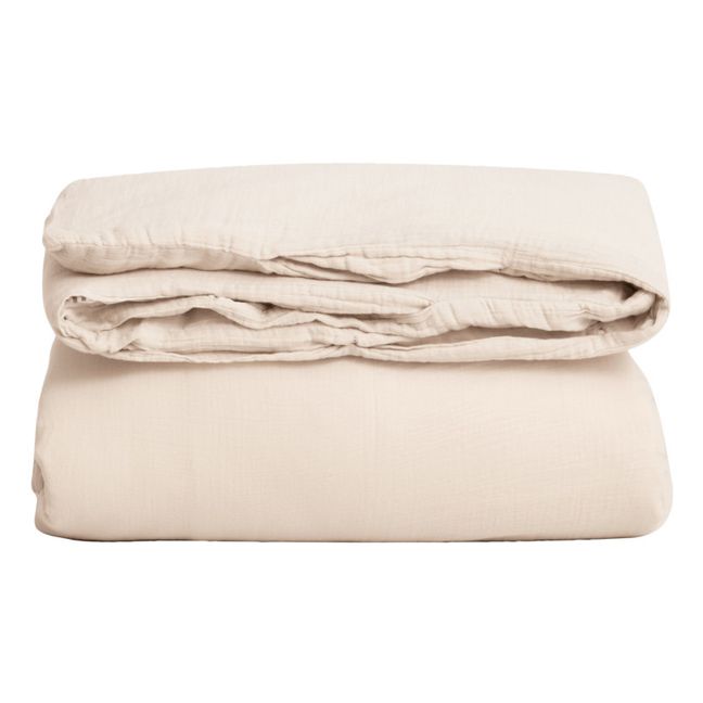 Housse de couette en mousseline de coton | Sandfarben