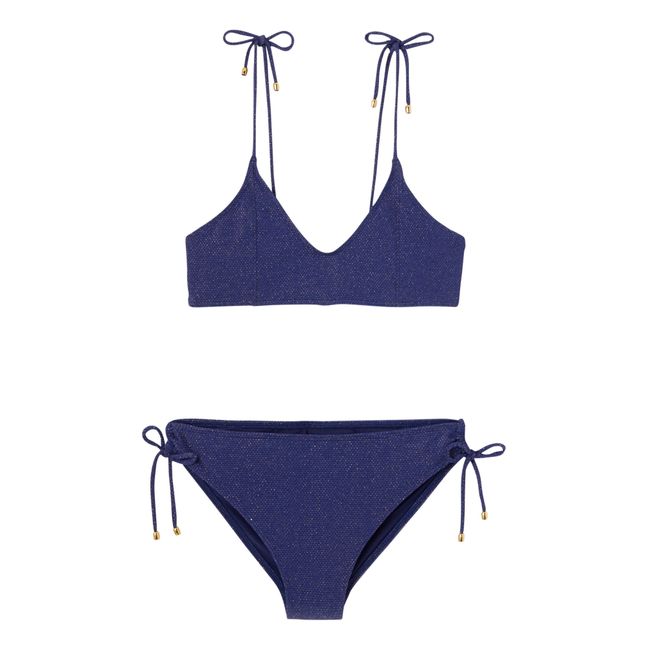 Lurex Bahamas 2-Piece Swimsuit | Navy blue