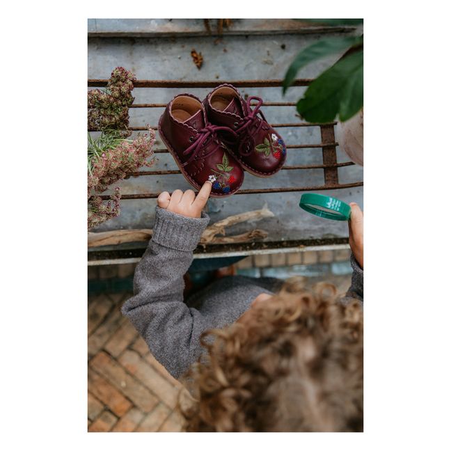 Boots Lacets Scallop - Collection Uniqua | Prune