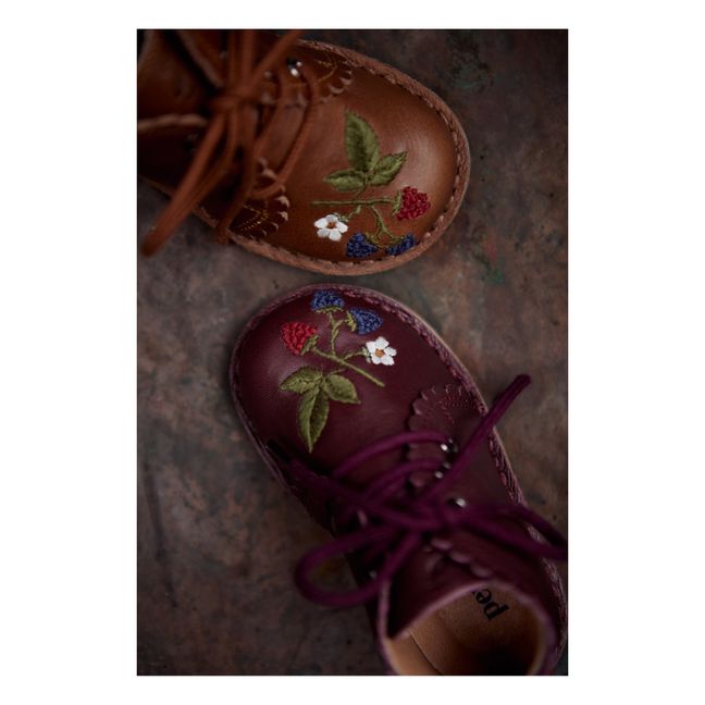 Boots Lacets Scallop - Collection Uniqua | Prune
