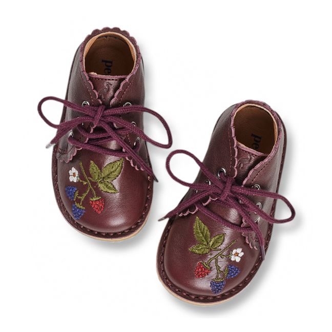 Scallop Schnürstiefeletten - Uniqua Kollektion | Pflaume