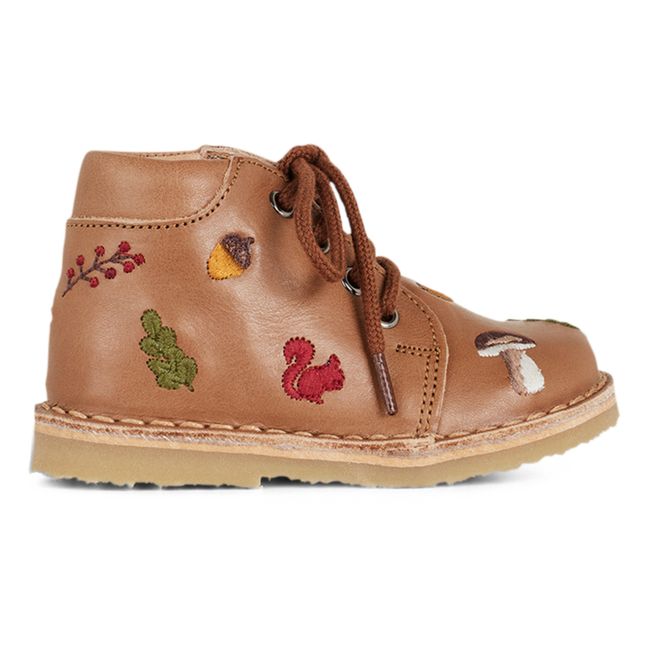 Boots Lacets Woodland Desert - Collection Uniqua | Marron clair 