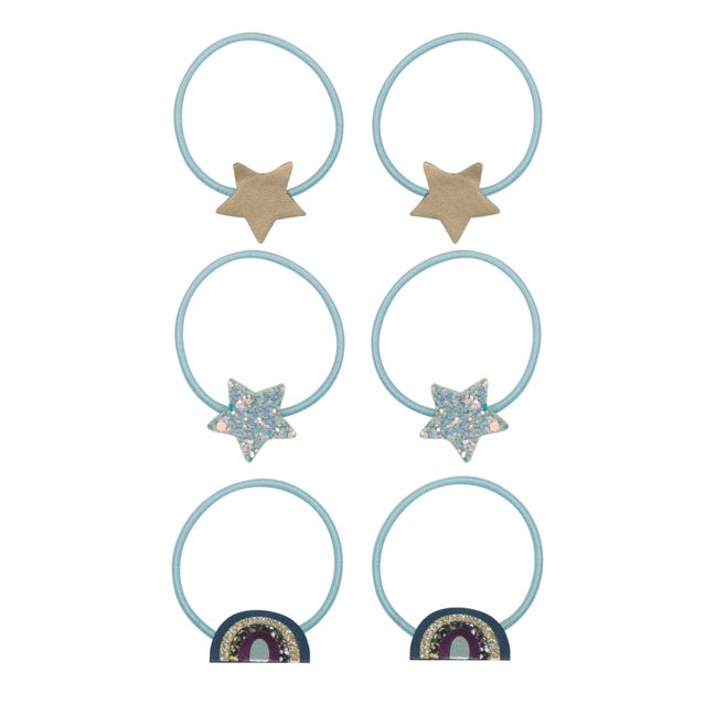 Set of 6 Ziggy O R'Bow scrunchies | Light blue