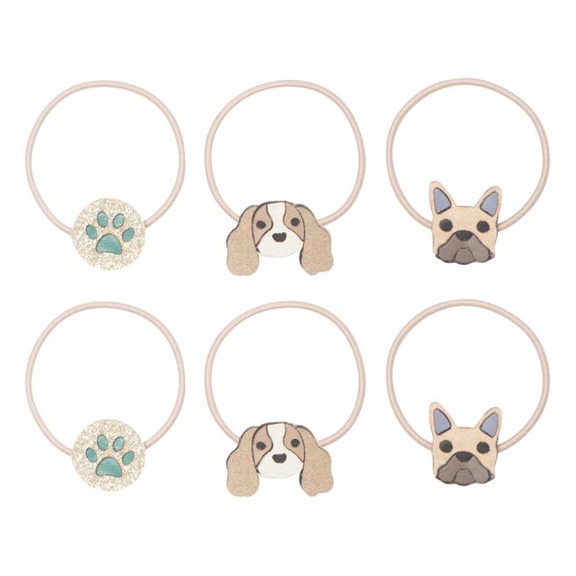 Set of 6 Doggy scrunchies | Cream