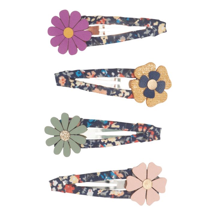 Mimi & Lula Set of 4 Flower clips Navy blue Smallable
