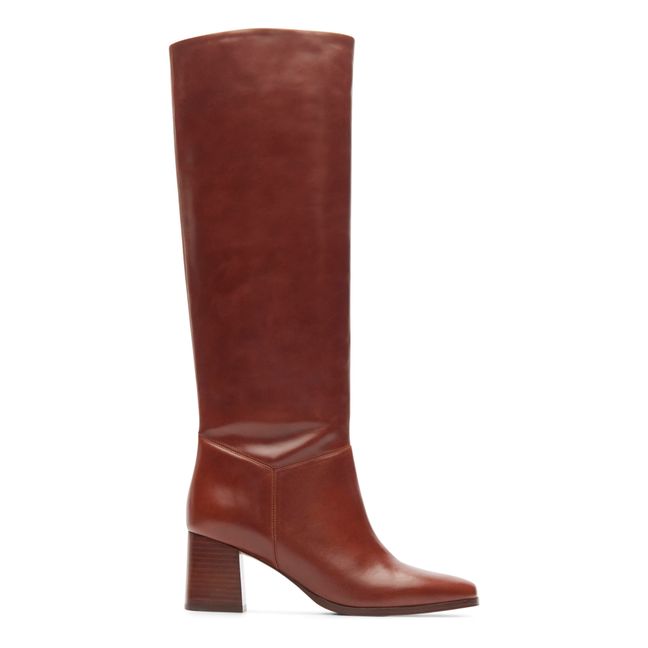 Leather boots N°109 | Cognac