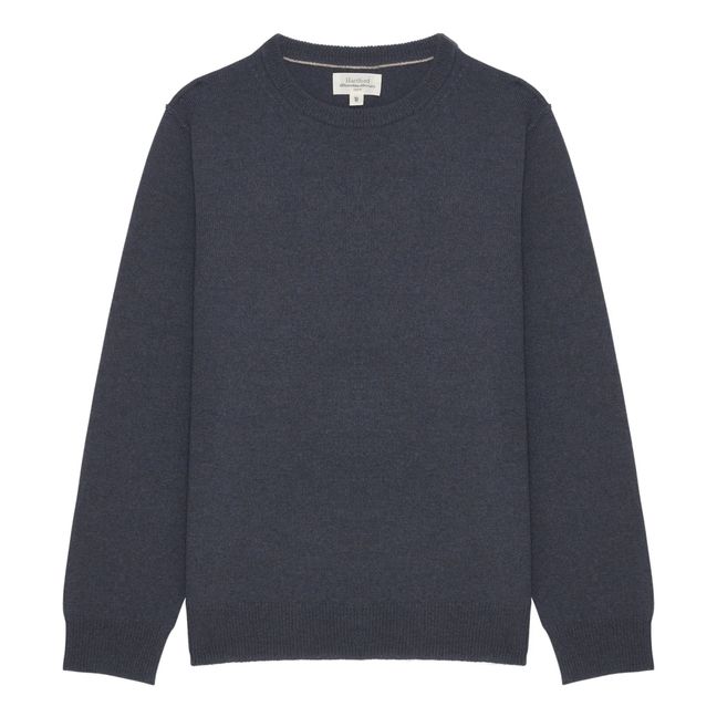 Crew Wool and Cashmere Sweater | Storm Blue