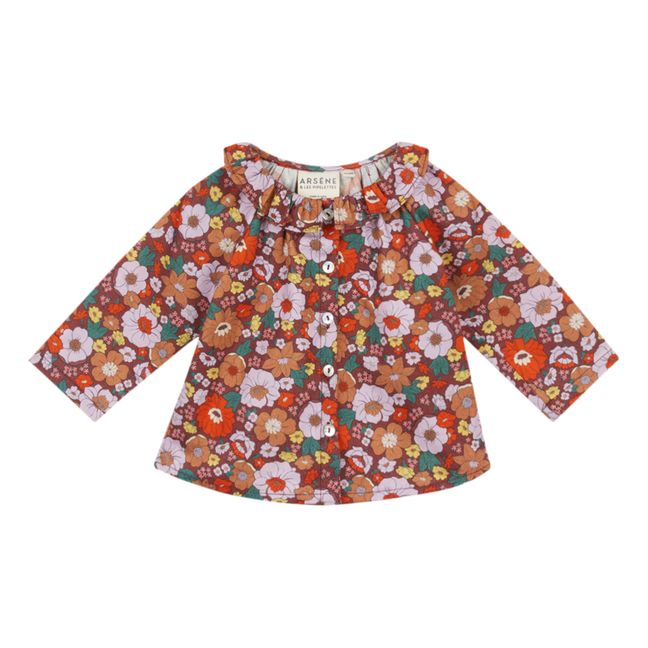 Elaura Vintage Flowers Blouse | Plum
