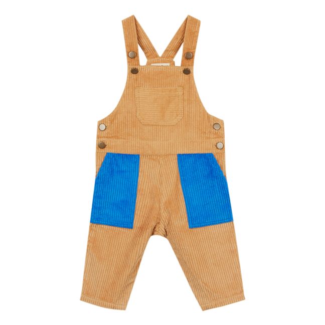 Elyo Organic Cotton Corduroy Dungarees | Orange