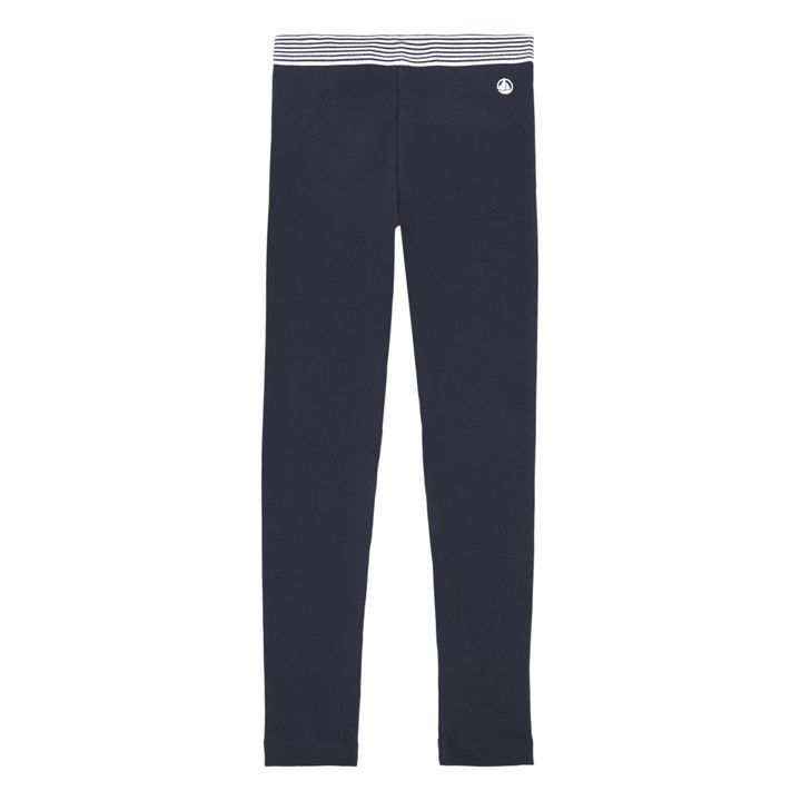Striped waistband legging | Navy blue- Product image n°0