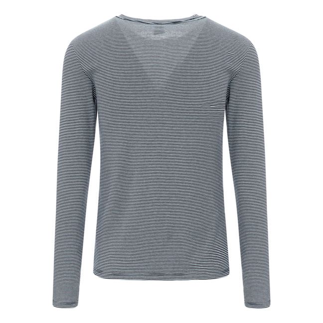 T-Shirt Manches Longues Marinière - Collection Femme  | Bleu marine