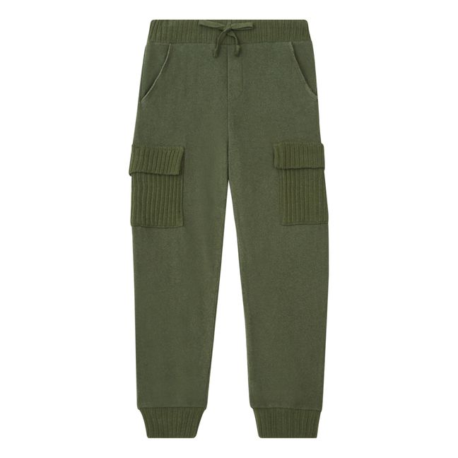 Pantalon Cargo Maille Poches | Verde Kaki