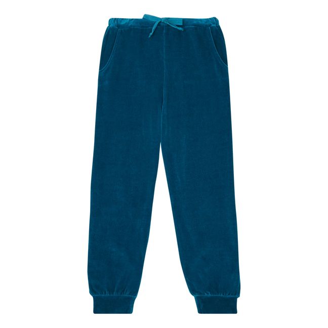 Velour joggers | Blue