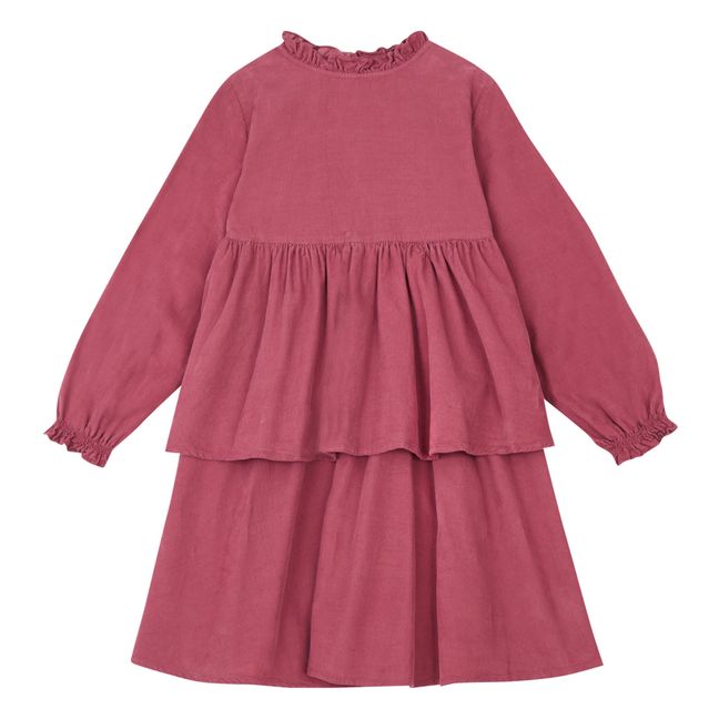 Milleraies Velvet Dress | Raspberry red