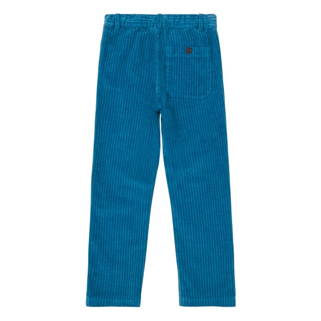 Pantalon Velours Côtelé Poches | Bleu