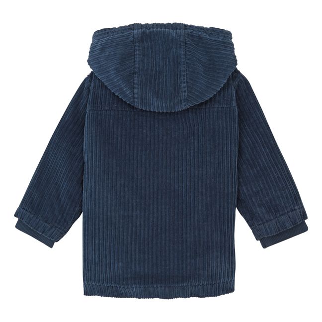 Manteau Velours Côtelé Fourré | Bleu marine