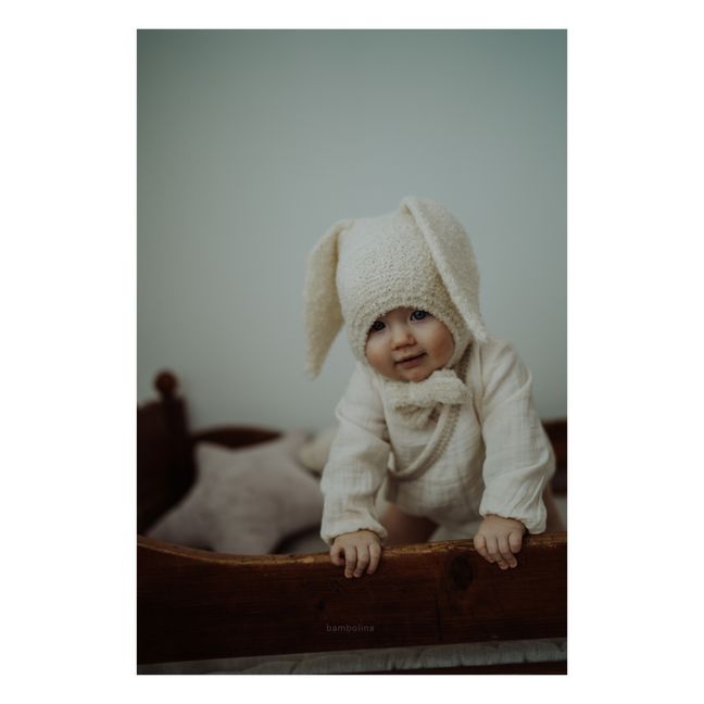 Cuffia Coniglietto in Alpaca | Ecru