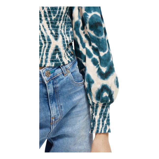 Top Cropped Imprimé | Blau