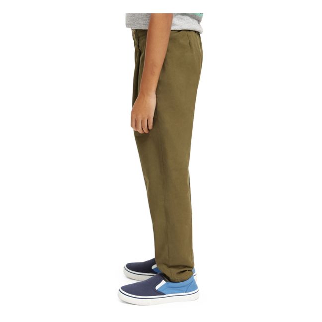 Pantaloni chino larghi | Verde militare
