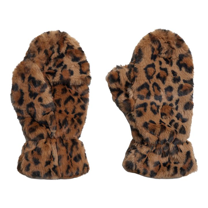 Coco Faux Fur Mittens | Leopardo- Immagine del prodotto n°0