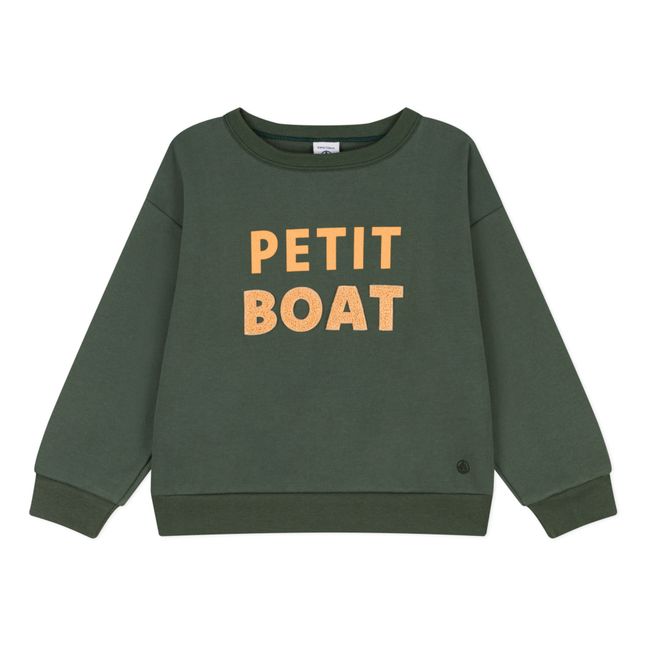 Sweat en Molleton Petit Boat | Vert foncé