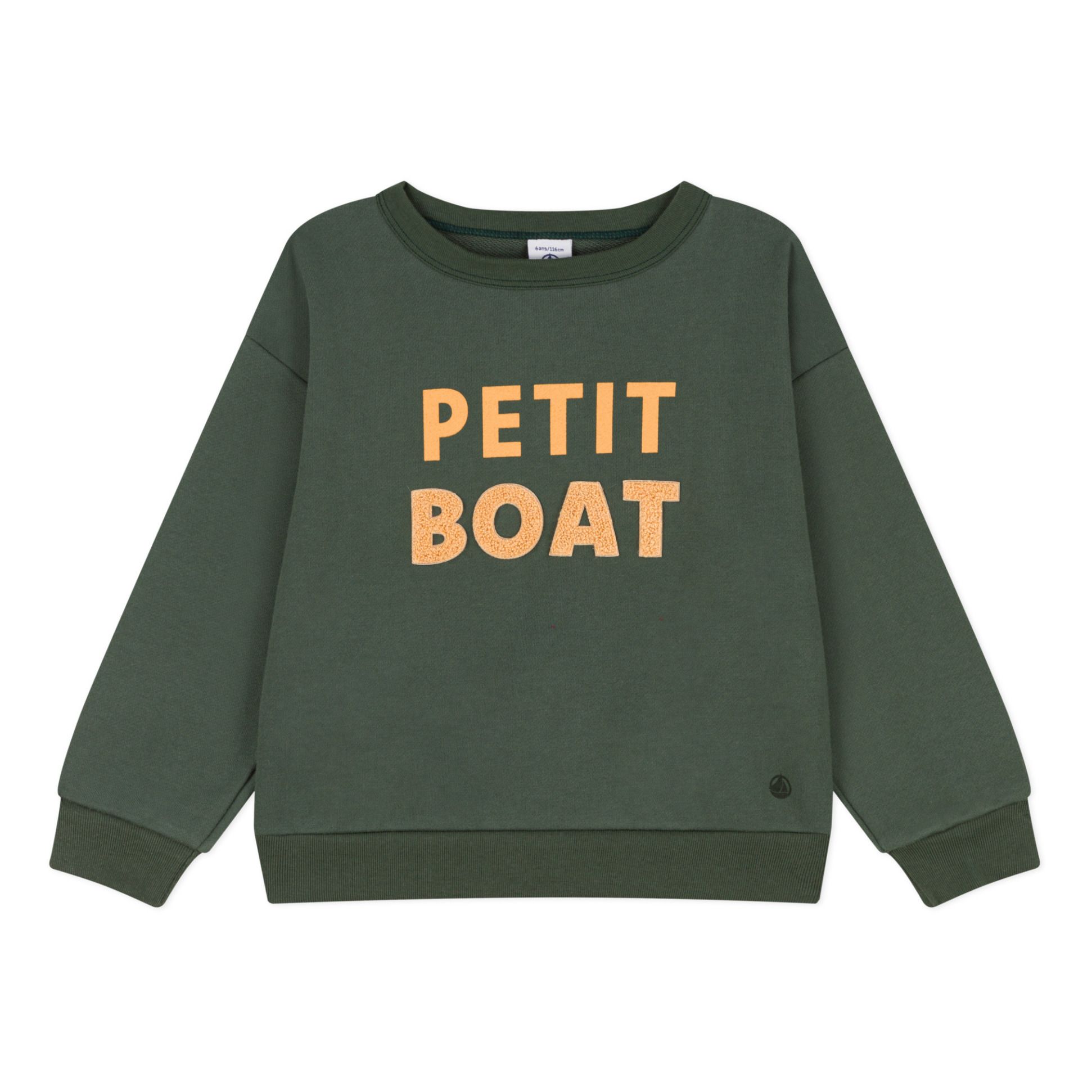Petit Bateau Sweatshirt aus Fleece Petit Boat | Dunkelgrün