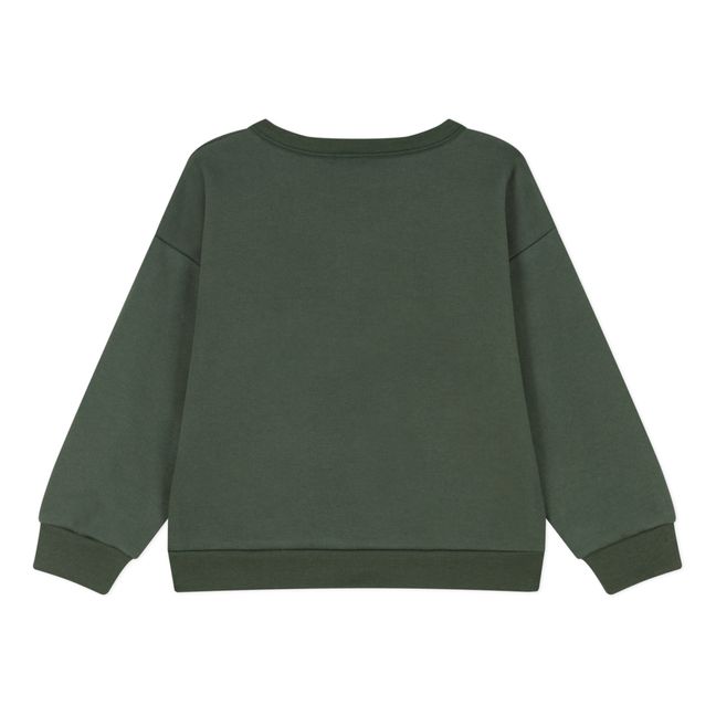 Felpa in pile Petit Boat | Verde scuro