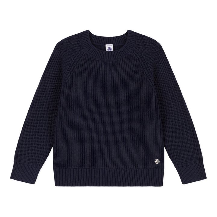 Maglione lavorato a maglia | Blu marino- Immagine del prodotto n°0