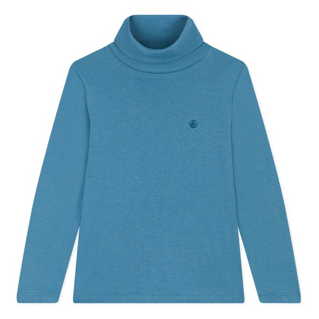Sous-Pull Coton Bio Uni | Blau
