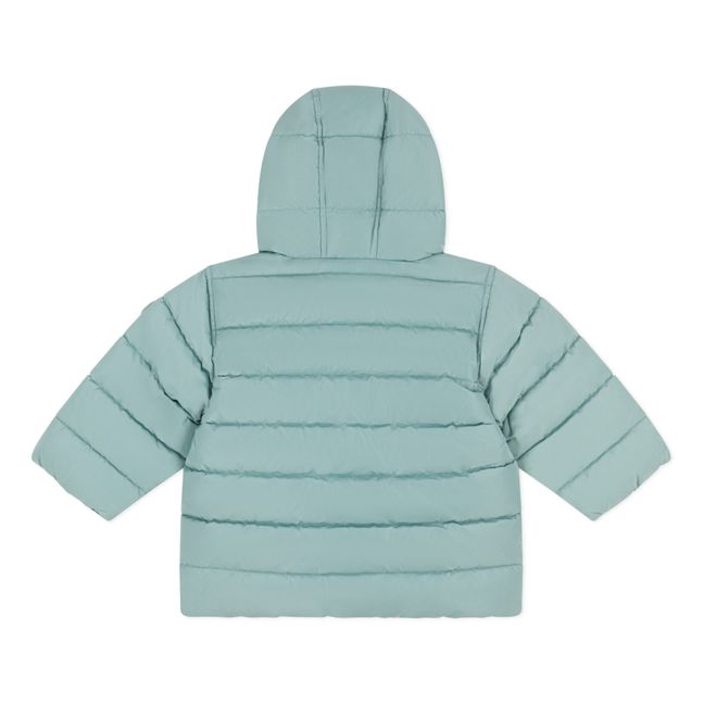 Doudoune Doublée Polaire à Capuche | Vert Menthe