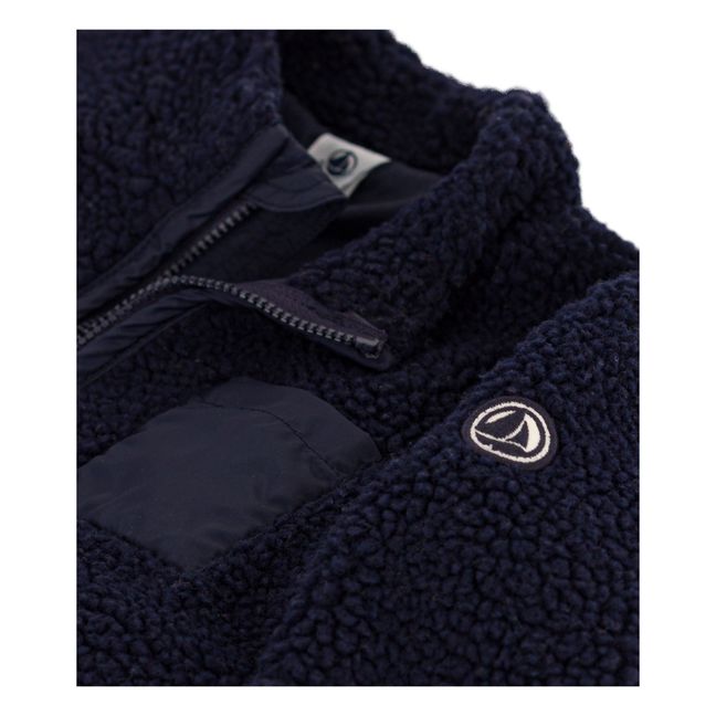 Veste en Sherpa Zippée | Navy