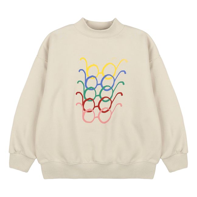 Sweatshirt Brille | Beige