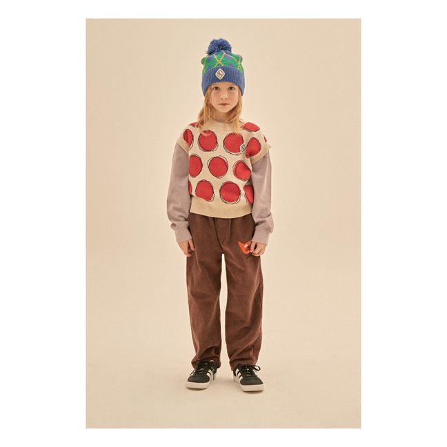 Velours-Hose Katze | Braun