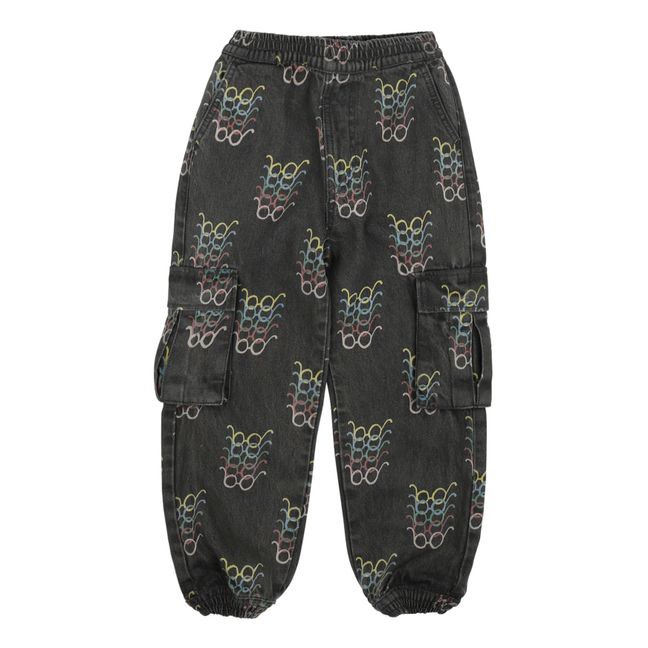 Pantaloni Cargo Occhiali | Nero