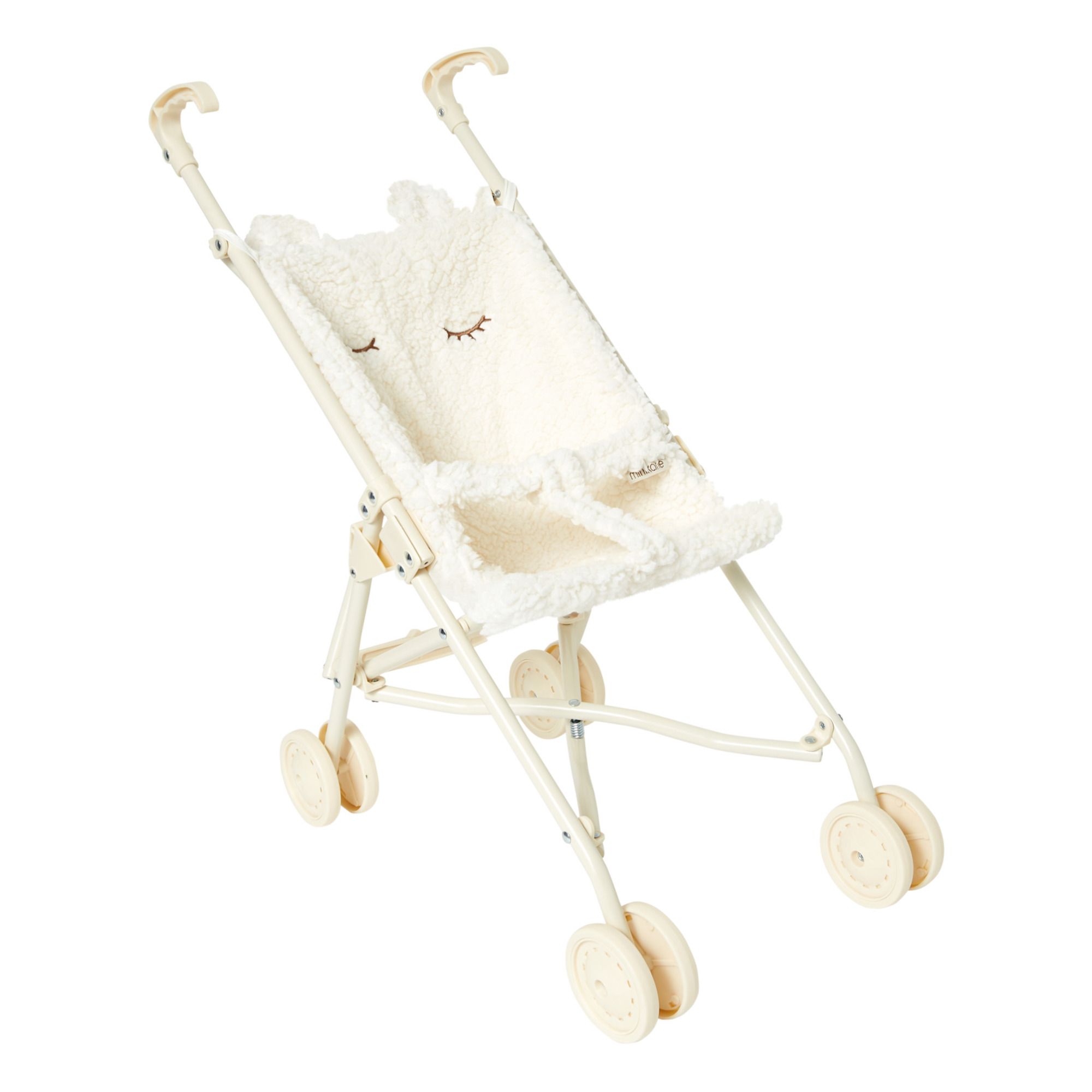 MINIKANE POUSSETTE POUPÉE PLIABLE - DODO SHERPA ÉCRU - MOM POP