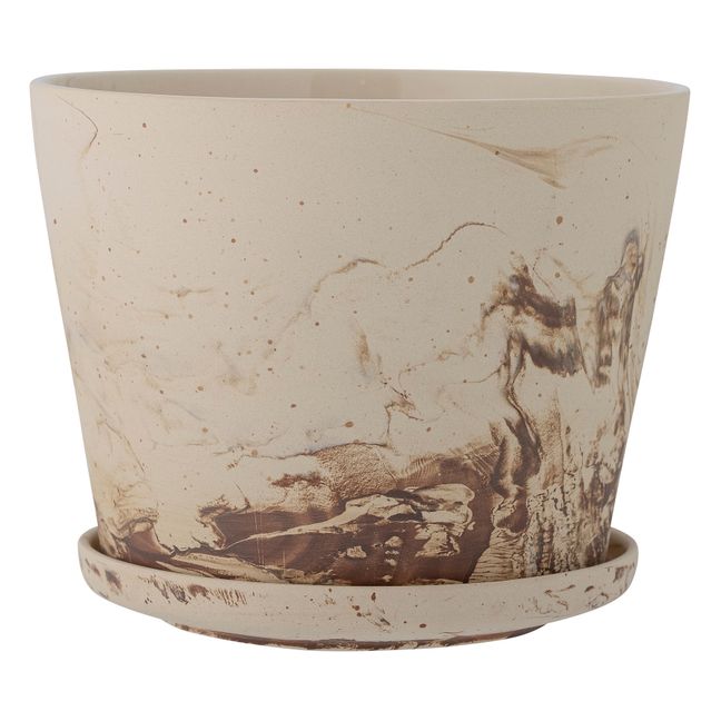Stacy marble-effect planter | Brown