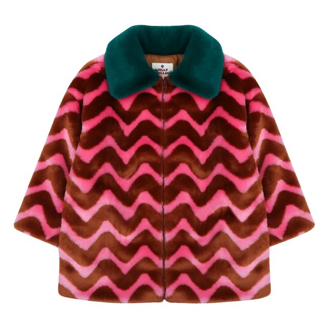 Manteaux Façon Fourrure Zigzag | Marron