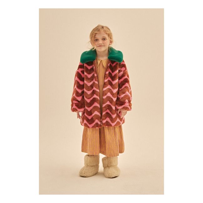Manteaux Façon Fourrure Zigzag | Marron