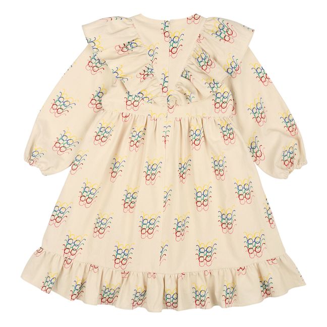 Kleid Brille | Cremefarben