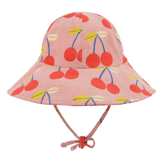 Cherry Corduroy Hat | Pink