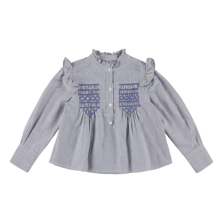 Camicetta Moncler a righe | Blu- Immagine del prodotto n°0