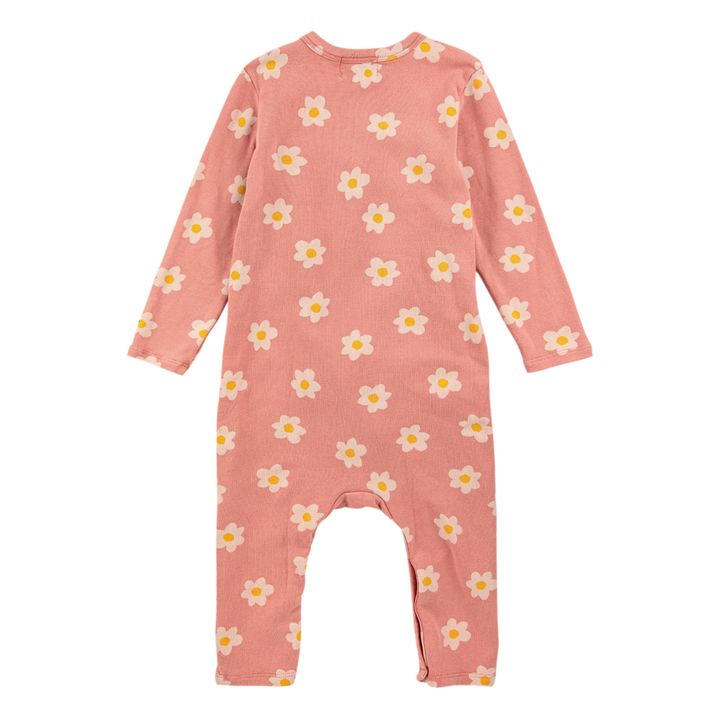 Pijama de algodón ecológico con parche de flor y corazón | Rosa- Imagen del producto n°4