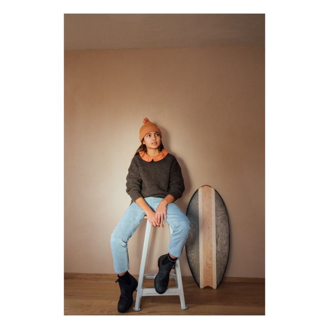 Maglione in merino e alpaca | Grigio chiné