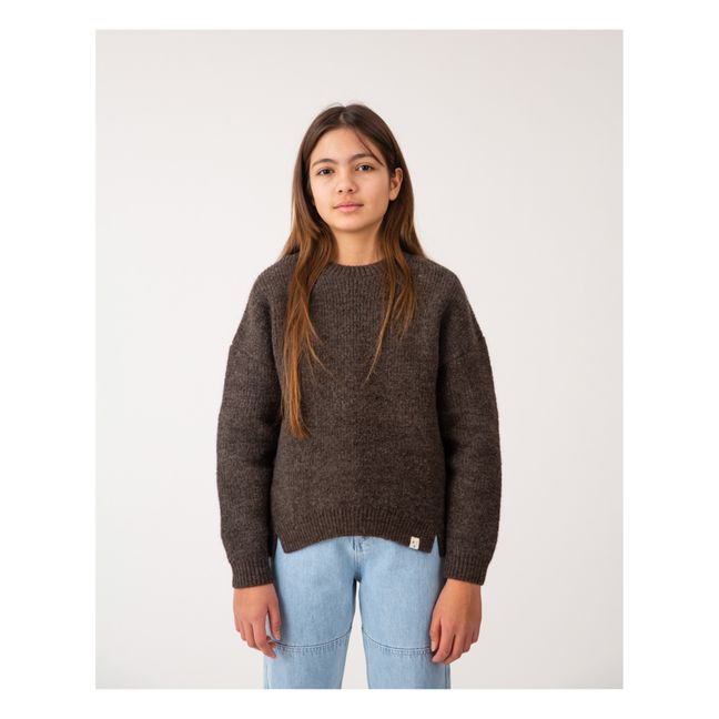 Pullover aus Merino und Alpaka | Grau Meliert