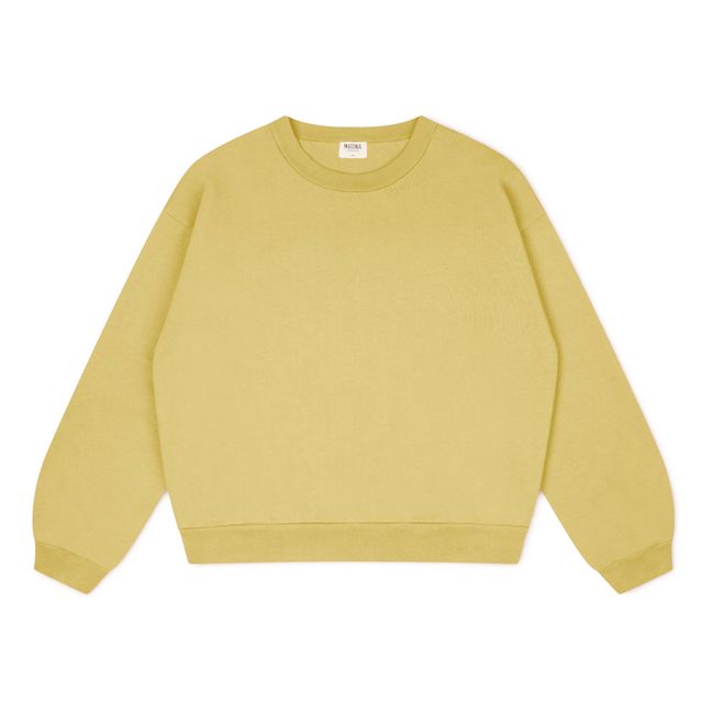 Sweatshirt Bio-Baumwolle - Damenkollektion  | Blasses Gelb