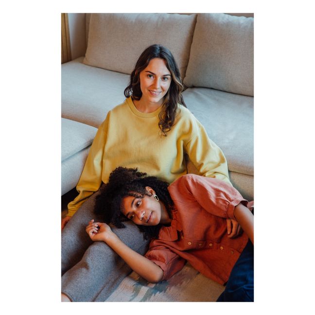 Sweat Coton Bio - Collection Femme  | Pale yellow
